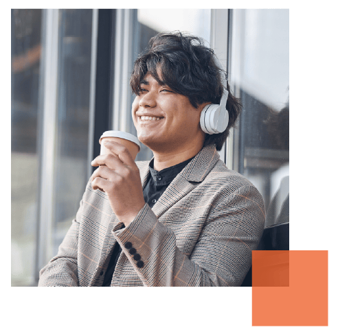 Man listening to Colorado Public Radio